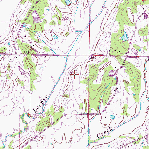 Topographic Map of Fairfield Cemetery, MS