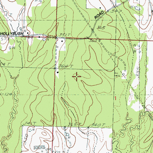 Topographic Map of Abernathy (historical), MS