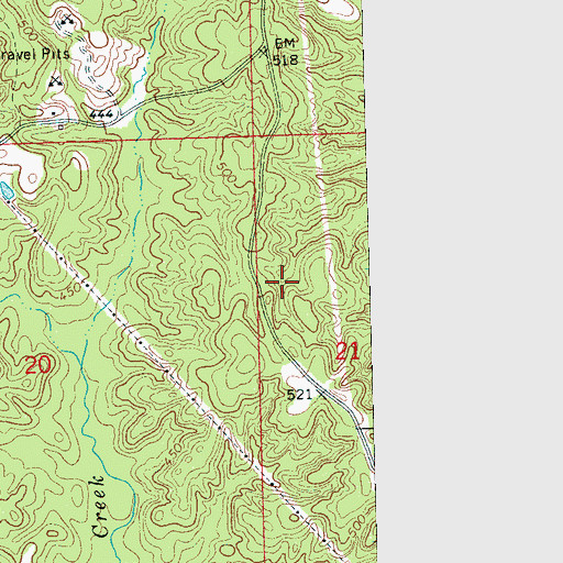 Topographic Map of Campbellite Church (historical), MS