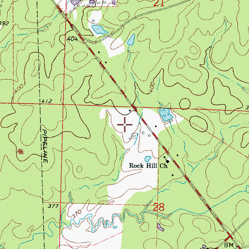 Topographic Map of Dobson (historical), MS