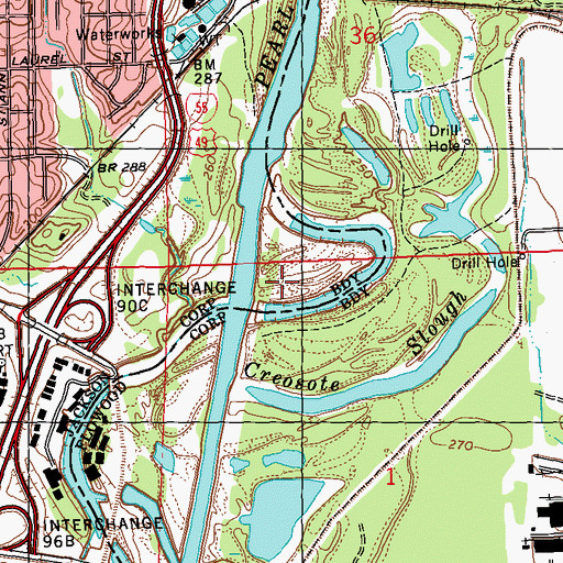 Topographic Map of Jackson Gas Field, MS