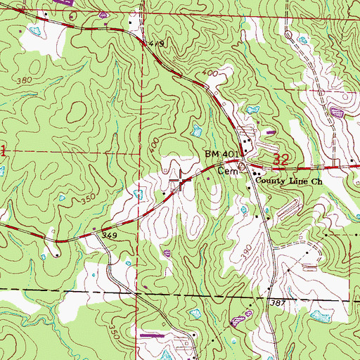 Topographic Map of Joe (historical), MS