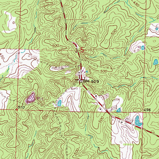 Topographic Map of Lynwood (historical), MS
