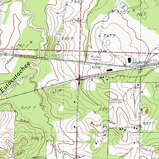 Topographic Map of Milro (historical), MS