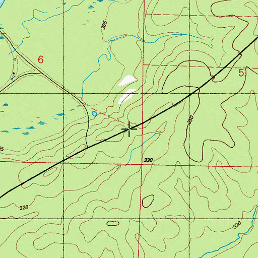 Topographic Map of Ophelia (historical), MS
