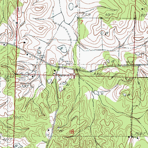 Topographic Map of Pelahatchie Oil Field, MS
