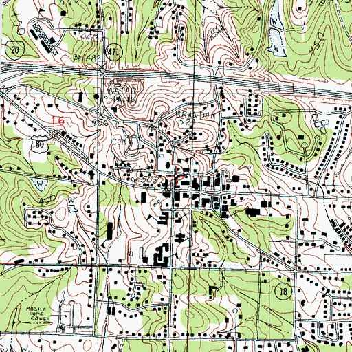 Topographic Map of Saint Luke Episcopal Church, MS