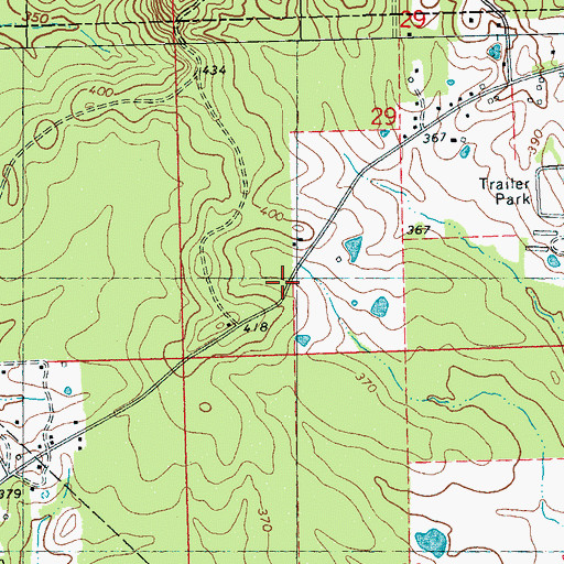 Topographic Map of Sandhill Church, MS