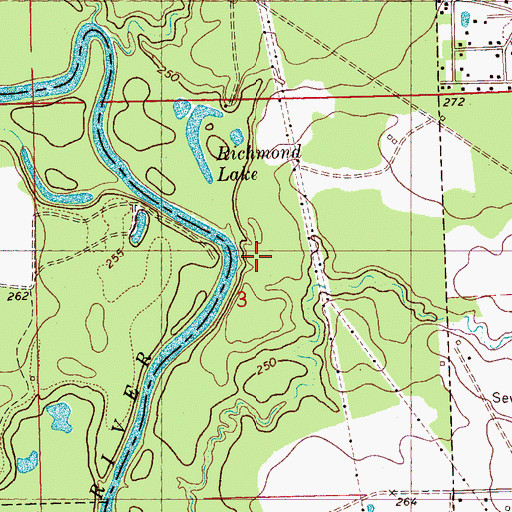 Topographic Map of Stewarts Bluff, MS
