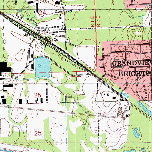 Topographic Map of Sweet Rest Church of Christ Holiness, MS