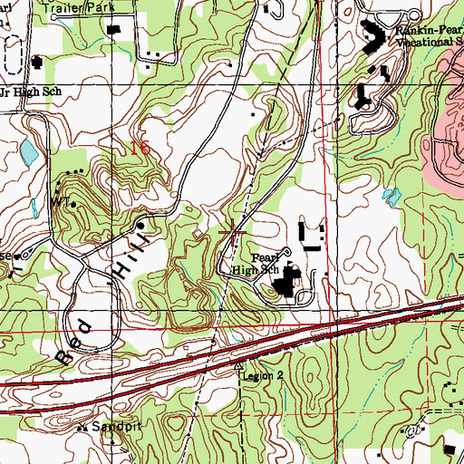 Topographic Map of Neely Plantation (historical), MS