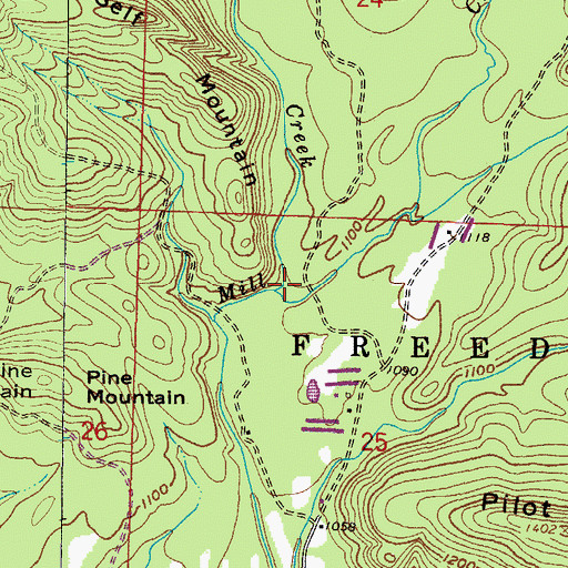 Topographic Map of Bufram Creek, AR