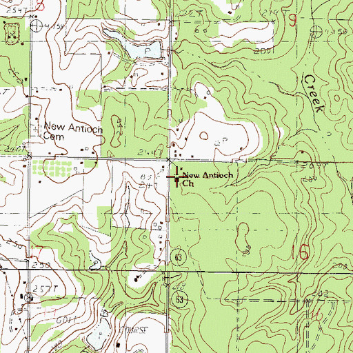 Topographic Map of George County High School, MS