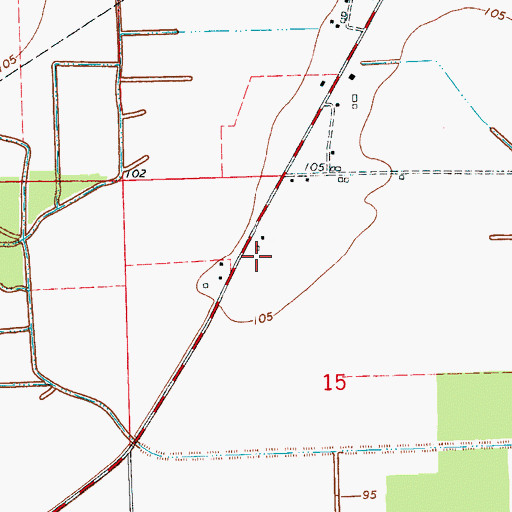 Topographic Map of Shraderville, MS