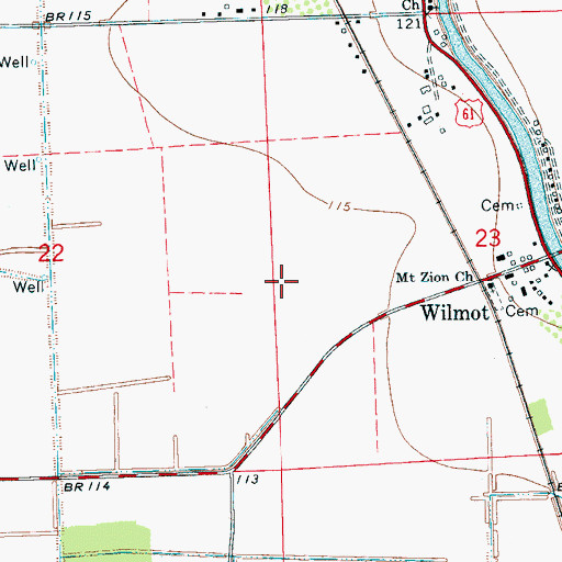 Topographic Map of Sligo Plantation (historical), MS