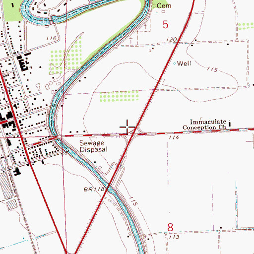 Topographic Map of South Washington County Hospital, MS