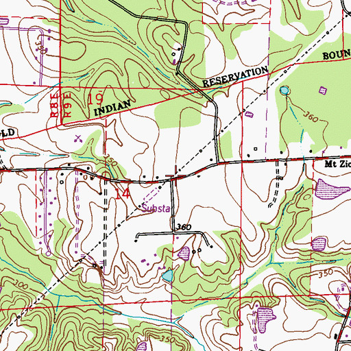 Topographic Map of Ales (historical), MS