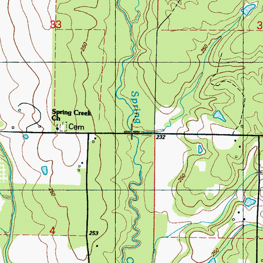 Topographic Map of Carver Branch, MS