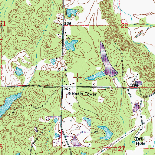 Topographic Map of Charity Hall (historical), MS