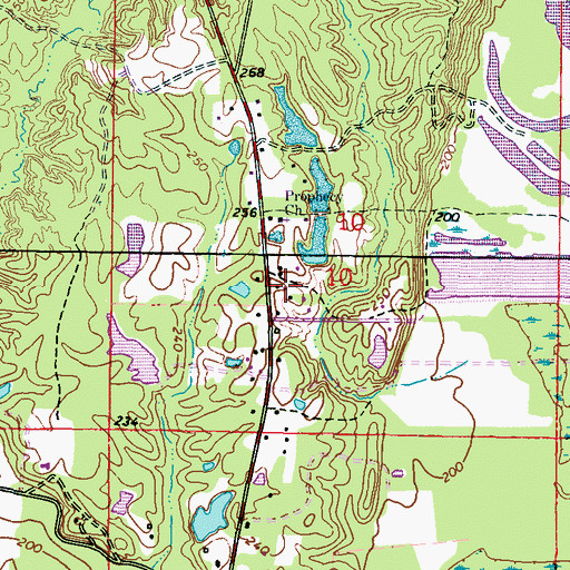 Topographic Map of Church of God of Prophecy, MS