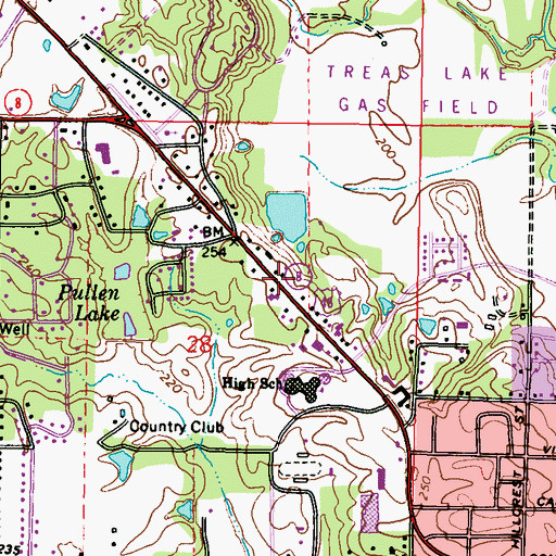 Topographic Map of Gladneyville (historical), MS