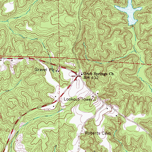 Topographic Map of Grubb Springs (historical), MS