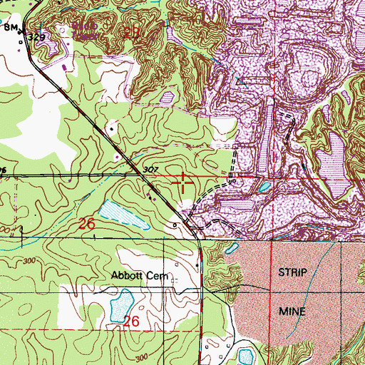 Topographic Map of Higgason School (historical), MS