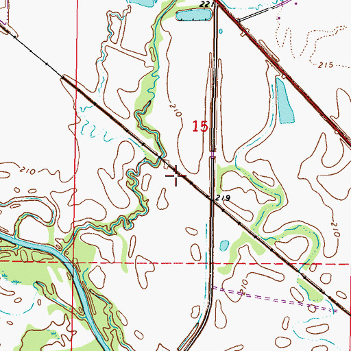 Topographic Map of McCluney (historical), MS