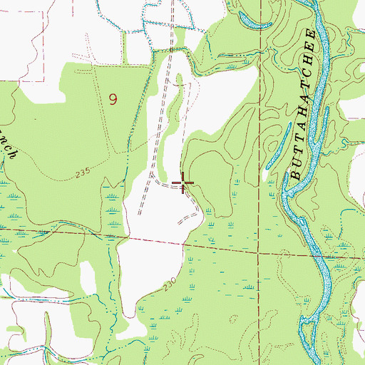 Topographic Map of Rye (historical), MS