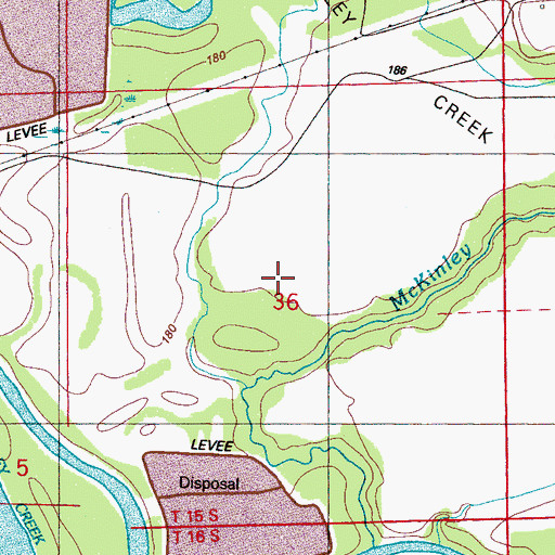 Topographic Map of Shell Field, MS