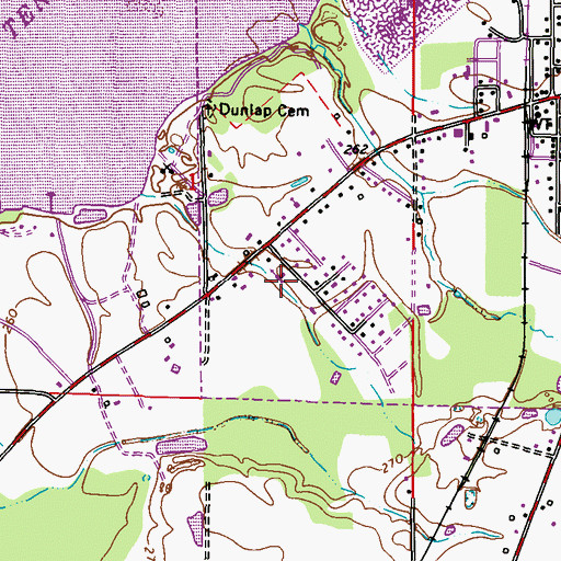 Topographic Map of Smithville Freewill Baptist Church, MS