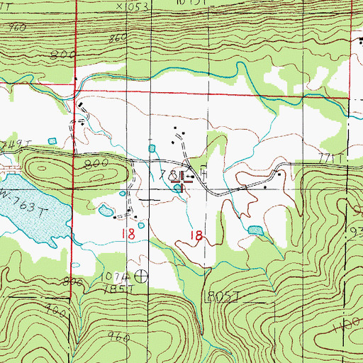Topographic Map of Bush School, AR
