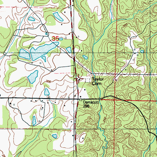 Topographic Map of Taylors Inn (historical), MS