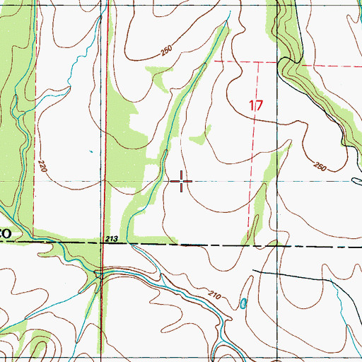 Topographic Map of The Flatwoods, MS