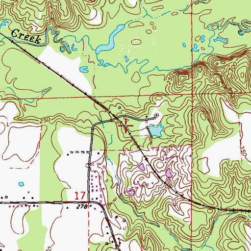 Topographic Map of Willcox (historical), MS