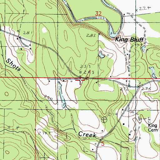 Topographic Map of Fleming School (historical), MS