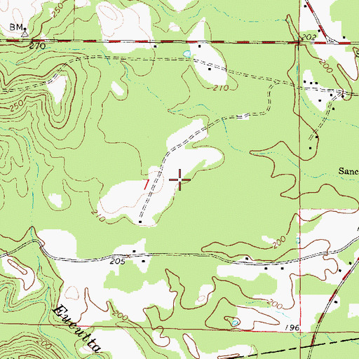 Topographic Map of Shubuta Oil Field, MS