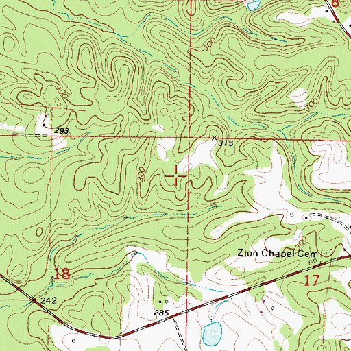 Topographic Map of Stroud Line School (historical), MS