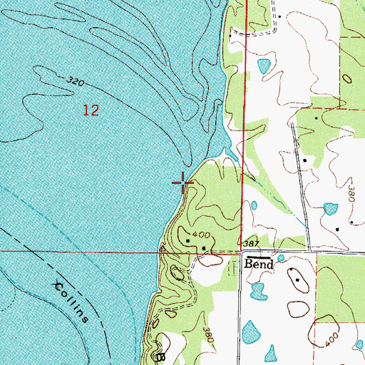 Topographic Map of Cabin Creek, AR