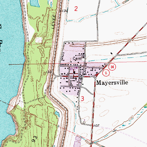 Topographic Map of Issaquena County Courthouse, MS