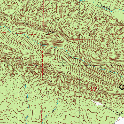 Topographic Map of Caddo Mountains, AR