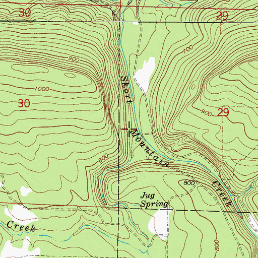 Topographic Map of Calico Creek, AR