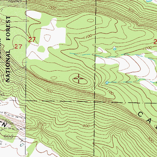 Topographic Map of Calico Mountain, AR