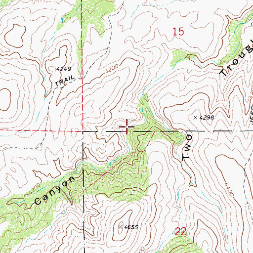 Topographic Map of Little Cottonwood Canyon, AZ