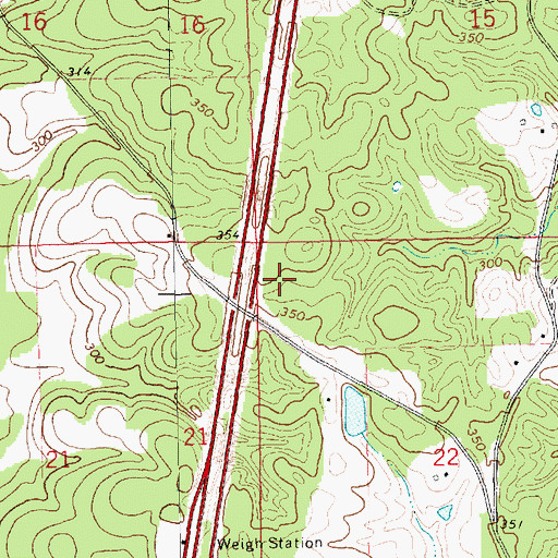 Topographic Map of Alton Roberts Cemetery, MS