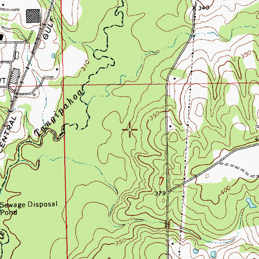 Topographic Map of Ansel Prewitt Cemetery, MS