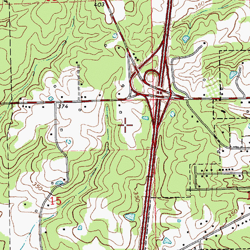 Topographic Map of Barnes Cemetery, MS