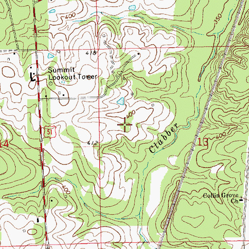 Topographic Map of Bolian Cemetery, MS