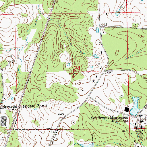 Topographic Map of Charles Cole Cemetery, MS