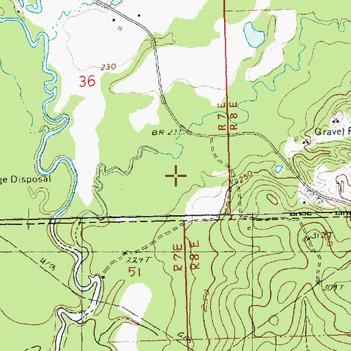 Topographic Map of Dykes Cemetery, MS